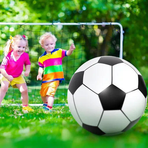 Miniatura 7 de Lewtemi 2 pelotas de fútbol inflables gigantes de 40 pulgadas, globos de playa grandes y enormes globos de fútbol, deporte, fiesta de cumpleaños