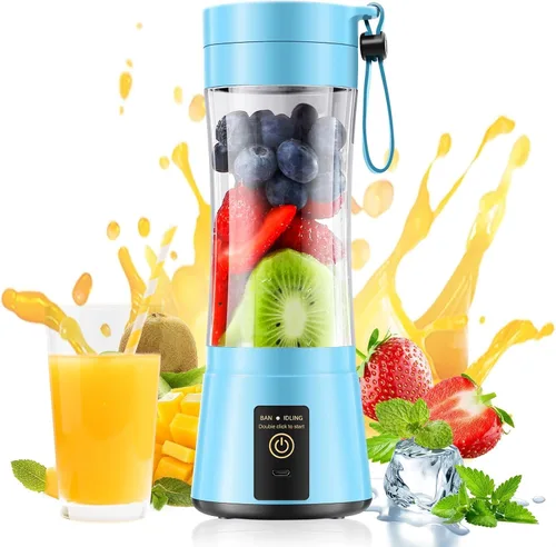 Miniatura 16 de Cordless Portable Personal Size Blender - Mini Blender Make Smoothies and Shakes, 380Ml BPA Free Travel Cup, Powerful Blending Suit in