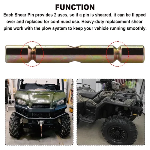 Miniatura 5 de Pasador de corte (4 piezas) se adapta a Polaris ATV 2015-2019 Sportsman Reemplazar 2205063, accesorios de pasador de cizalla de arado de nieve