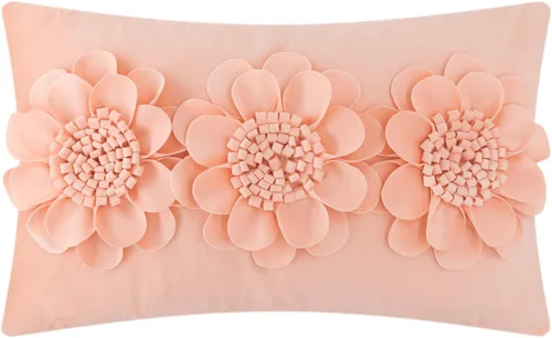 Miniatura 17 de JWH Funda de almohada decorativa con diseño de flores 3D, funda de almohada decorativa de girasol, cojín de terciopelo, funda de almohada floral