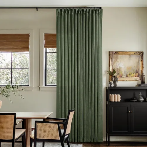 Miniatura 31 de Cortinas de lino natural con pliegues fruncidos de 120 pulgadas de largo para sala de estar, cortinas plisadas con ganchos y lengüeta trasera