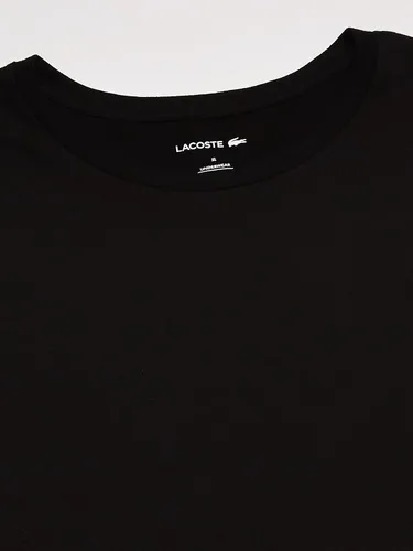 Miniatura 2 de Lacoste Essentials - Paquete de 3 camisetas 100% algodón con cuello redondo y ajuste regular para hombre, Negro