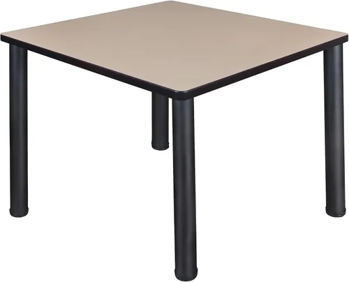 Miniatura 36 de Regency Kee - Mesa cuadrada pequeña para sala de descanso de 30 pulgadas, parte superior de cerezo, patas negras