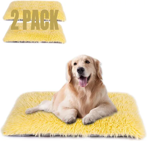 Miniatura 21 de Cama lavable a máquina, almohadilla de felpa de lujo para perros y gatos, tapete inferior antideslizante para perrera, camas peludas para razas