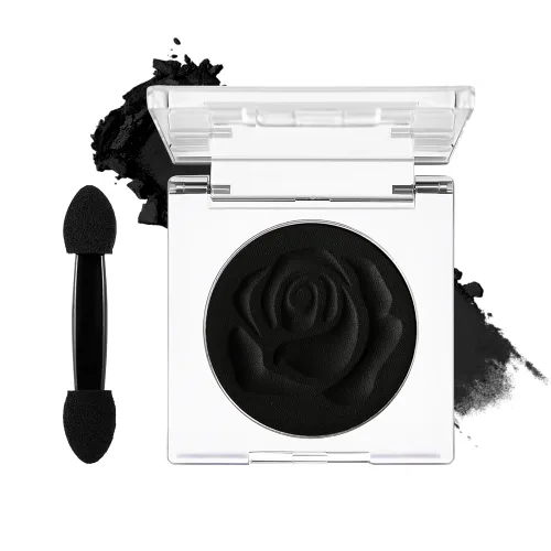 Miniatura 10 de DE'LANCI Sombra de ojos gris oscuro mate, paleta de sombra de ojos gris mate individual de larga duración maquillaje de ojos grises naturales