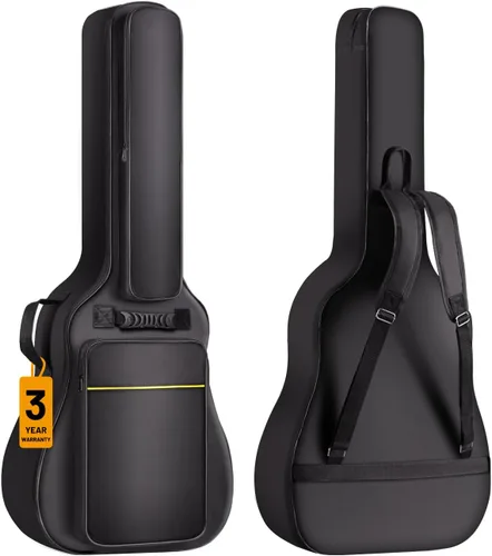 CAHAYA - Estuche para guitarra acústica: bolsa para concierto suave acolchada de 41 pulgadas, resistente al agua, mochila para guitarra con asa