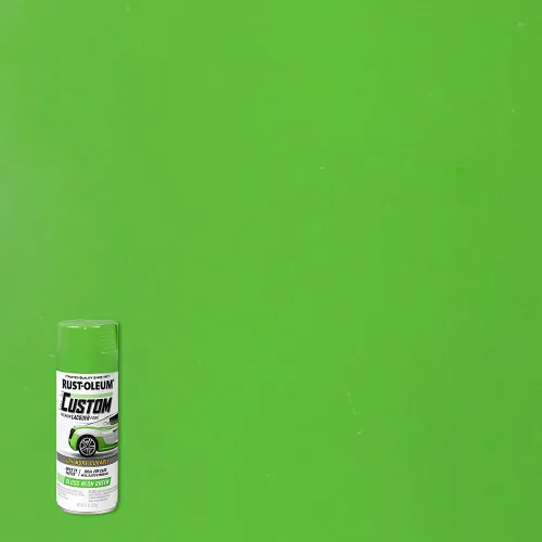 Miniatura 4 de Rust-Oleum 323349 - Pintura en aerosol de laca personalizada para automóviles, 11 onzas, color verde neón brillante, (paquete de 1 unidad)