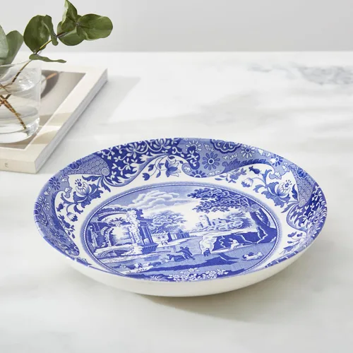 Miniatura 4 de Spode Tazón para pasta italiana azul, juego de 4 9 pulgadas, blanco Loza de loza, fabricada en Inglaterra, apta para lavavajillas y microondas