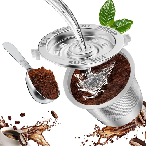 1 paquete de cápsulas de café reutilizables K Cups para Keurig 1.0: tazas K recargables de acero inoxidable - Filtros de café reutilizables para