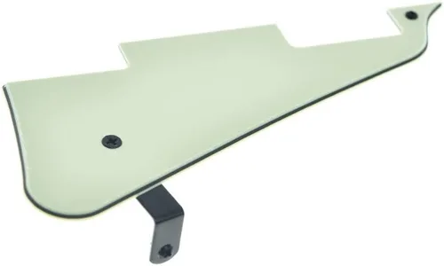 Miniatura 58 de Dopro Golpeador de guitarra LP y soporte de acero inoxidable LP con tornillos de montaje de acero negro para USA Les Paul Aged White