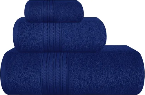 Miniatura 33 de BOUTIQUO Juego de 2 toallas de baño 100% algodón de 28 x 55 pulgadas, toallas de baño grandes ecológicas, compactas, de secado rápido, ligeras, Rosa
