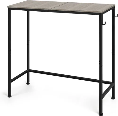 Mesa consola estrecha de granja gris – Mesa pequeña de entrada y pasillo para sala de estar, vestíbulo, dormitorio, oficina