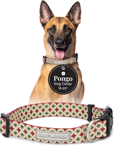 Miniatura 44 de Lucky Love Dog - Collar de perro ajustable con hebilla de fácil clic para los grandes, duradero y cómodo para perros machos y hembras, collar