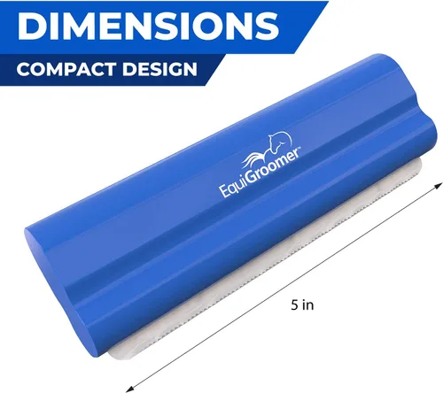 Miniatura 3 de EasyGroomer - Cepillo para quitar pelaje para perros y gatos, herramienta azul para mascotas grandes y pequeñas, elimina la suciedad, el pelo