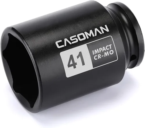 Miniatura 12 de CASOMAN Enchufe de impacto de 6 PT de 1/2" x 1.378 in de profundidad, CR-MO, 1/2 pulgada de transmisión de 6 puntos para una fácil extracción