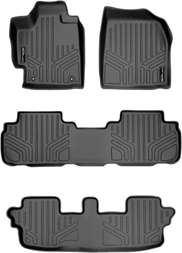 Miniatura 15 de MAXLINER - Juego de alfombrillas de 1ª fila, color negro para Toyota Highlander Hybrid 2008-2013