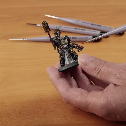Miniatura 5 de Creative Mark Juego de 30 pinceles de pintura con microdetalles, mini pinceles para acrílico, acuarela, óleo, cara, uñas, pintura a escala y dibujo