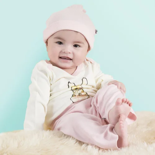 Miniatura 4 de Babysoy Mameluco de manga larga con estampado animal orgánico para recién nacido