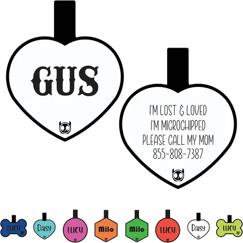 Miniatura 20 de Etiqueta de gato silenciosa de silicona personalizada con 5 líneas de grabado profundo personalizado duradero, etiqueta de identificación de mascota