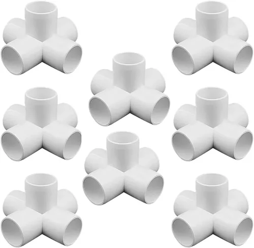 Miniatura 9 de Accesorio en T de PVC de 1", Conector de Codo de 3 Vías, Codo de 90 Grados con Salida Lateral Grado Muebles, Accesorios de Esquina de PVC