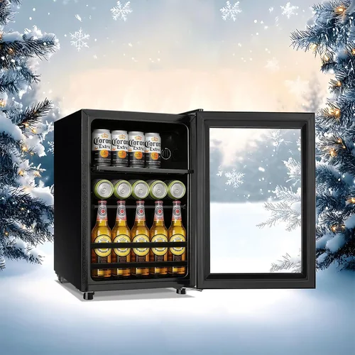 Miniatura 8 de Refrigerador de bebidas de 1.3 pies cúbicos, mini refrigerador para refrescos, cerveza o latas, enfriador de bebidas personal, 7 modos, estantes
