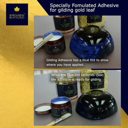 Miniatura 2 de Adhesivo para Dorado de Hoja de Oro de Barnabas Blattgold 60ml, Adhesivo para Dorado de Lámina de Oro para Artes y Plateado