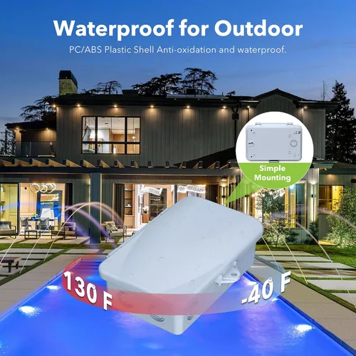 Miniatura 5 de BN-LINK Temporizador de bomba de piscina, caja de temporizador digital para exteriores, resistente programable de 7 días, 2 HP 40 A máximo, 120