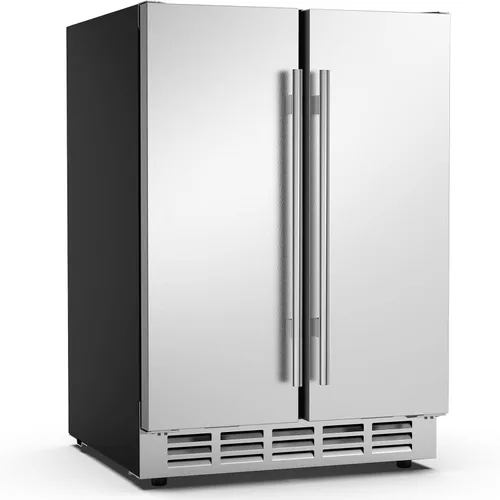 Miniatura 10 de Mojgar Refrigerador de doble cajón bajo mostrador de 24 pulgadas, refrigerador de dos cajones para interiores, refrigerador de bebidas de acero