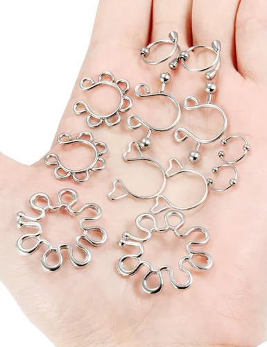 Miniatura 4 de Kadogohno Piercing de pezón falsoanillos de pezón falsos