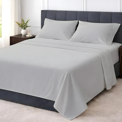 Miniatura 12 de Shreem Linen Juego de sábanas tamaño individual de 4 piezas, 1800 ropa de cama ultrasuave de lujo hotelera, transpirable y refrescante, bolsillos