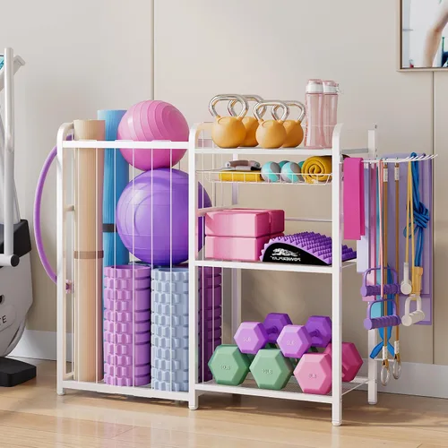 Homsorout Garage Sports Equipment Organizer, Ball Storage for Gear and Toys, Large Capacity, Sports Organizer for Garage with Hooks and Baskets