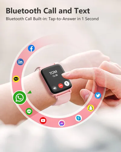 Miniatura 4 de Relojes inteligentes para mujeres y hombres con llamadas - rastreadores de actividad física con frecuencia cardíaca de 24 horas, monitor de sueño
