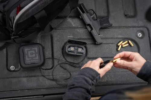 Miniatura 5 de Caldwell E-MAX Shadows Pro - Protección auditiva electrónica con amplificación de sonido ambiental, Bluetooth, funda recargable, para disparar