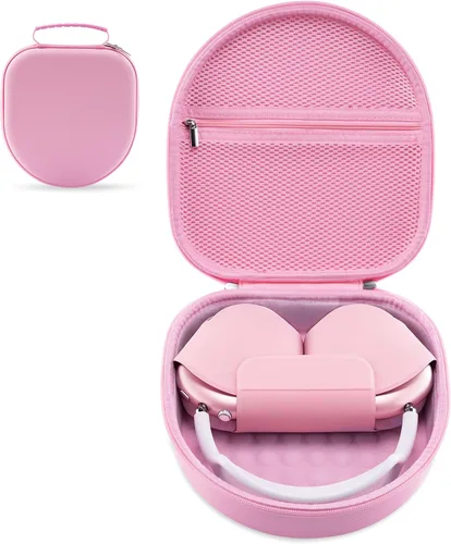 Miniatura 13 de Funda para auriculares Apple Airpods Max, estuche duro portátil de viaje para auriculares, bolsa con malla y cremallera para cargador y accesorios