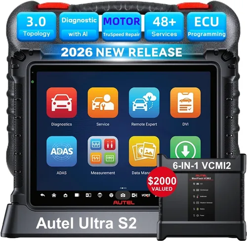 Autel Escáner MaxiSys Ultra S2, diagnóstico de escaneo inteligente superior 2026 con IA, VCMI2 6 en 1, hasta MSUltra MS919, Topología 3.0, DVI