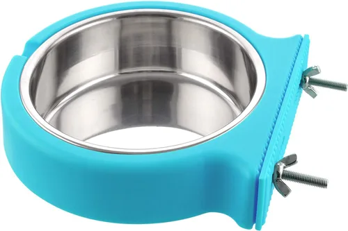 Miniatura 17 de Cuenco extraíble de acero inoxidable para perros, comedero de alimentos y agua, taza para gatos, cachorros, pájaros, mascotas (grande, azul)