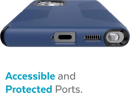Miniatura 6 de Speck Funda negra para Samsung Galaxy S22 Ultra, protección contra caídas, agarre extra, resistente a los arañazos y absorción de golpes, funda