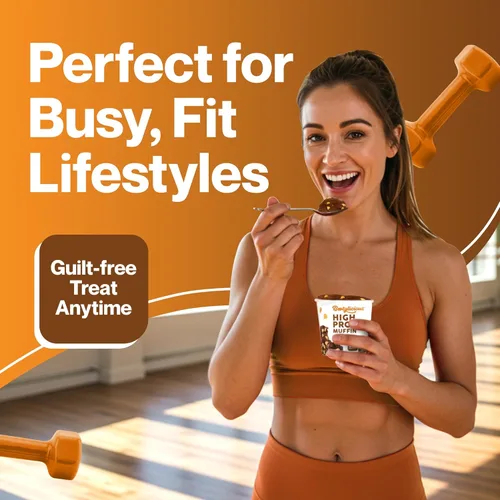 Miniatura 5 de Bootylicious Muffin alto en proteínas 0.88 oz de proteína, 0.7 onzas de carbohidratos netos, taza de 2.32-2.75 onzas, paquete de 12