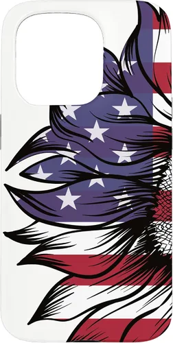 Miniatura 14 de Funda patriótica para iPhone 13 Pro Max USA 4 de julio con diseño de girasol
