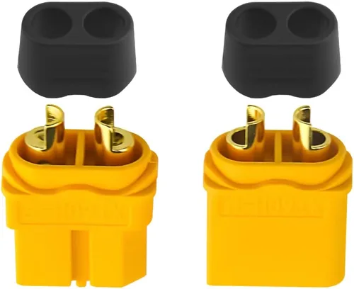 Miniatura 2 de 20 unidades (10 pares) XT60H bala hembra macho conectores con funda de protección de cable para batería DIY RC coche impresora 3D