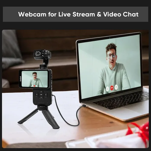 Miniatura 5 de ORDRO Videocámara de bolsillo M5, videocámara de video 4K 60FPS de estabilización de 3 ejes, cámara de bolsillo de visión nocturna IR para vlogging