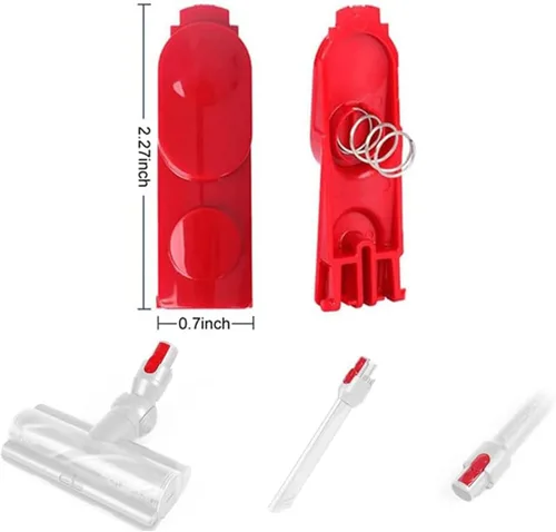 Miniatura 6 de 2 piezas de pestaña de cierre de clip para cabezal limpiador, piezas de repuesto para aspiradora Dyson V7 V8 V10 V11 V15, botón de tubo de 2 pzas