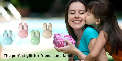 Miniatura 4 de Ratón inalámbrico con forma de conejito Kawaii, portátil, silencioso, ligero, silencioso, inalámbrico, USB, óptico, inalámbrico para PC, laptop