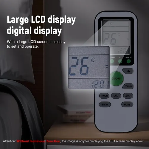Miniatura 4 de ZWP GYKQ-36 - Control remoto de CA de repuesto para TCL Royal Air Conditioner KTTCL002 F3MA RSEC-12HP 12000BTU, para control remoto de aire