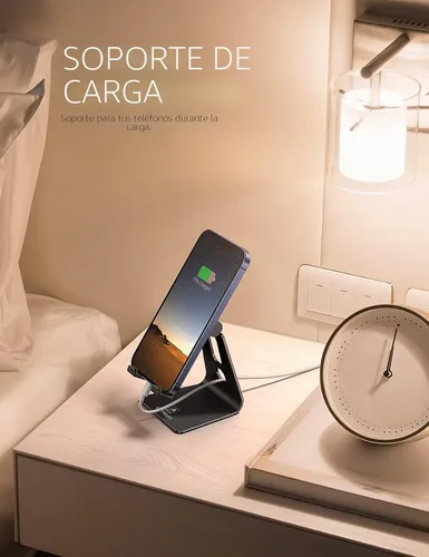 Miniatura 4 de Lamicall Soporte de teléfono universal ajustable., Negro