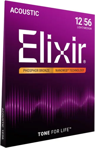 Miniatura 11 de Elixir, cuerdas de bronce para guitarra acústica 80/20 con recubrimiento Polyweb, extralivianas (.010-.047)
