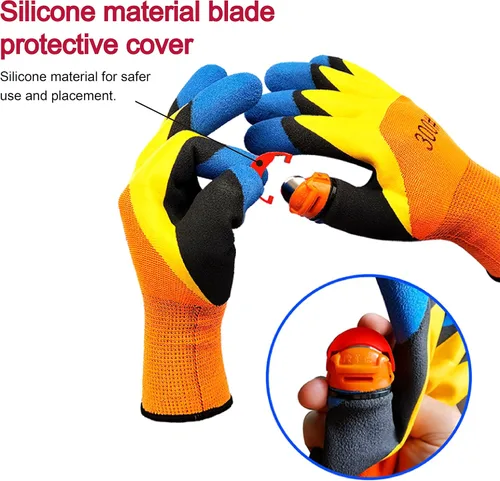 Miniatura 2 de Guantes de jardinería Guantes de recolección Anti Espina Antideslizante Cuchillos Pulgar Cosecha Poda Jardín Frutas Verduras