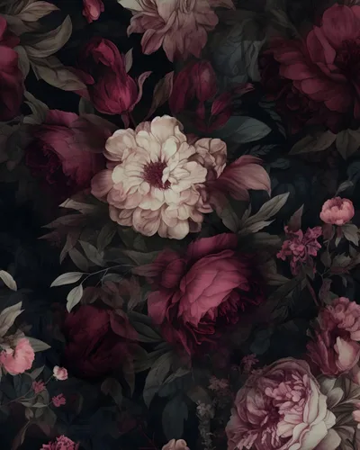 Miniatura 8 de ILHIIOR Papel tapiz floral azul oscuro para despegar y pegar, papel de contacto de hojas bohemias, papel de contacto con flores oscuras, extraíble