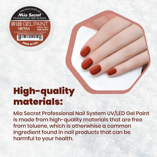 Miniatura 3 de Mia Secret Sistema de uñas profesional UV/LED Gel Paint - 0.18 oz (Sienna)