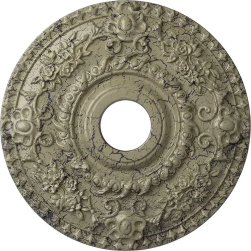 Miniatura 34 de Ekena Millwork CM18RORUS Medallón de techo de rosa, 18.0 in de diámetro exterior x 3.5 in de diámetro interior x 1.4 in de diámetro interior x 1.4